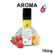 Aroma Strawberry Banana Ice Sal 10mg 10ml/60 (Longfill) - Drops Bar All In