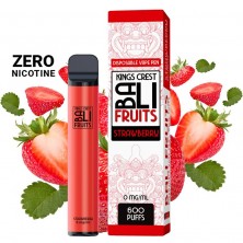 Desechable Strawberry 600puffs SIN NICOTINA  - Bali Fruits by Kings Crest