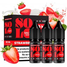 Strawberry Cream 10ml 10mg (Pack 3) - Solo Salts by Bombo