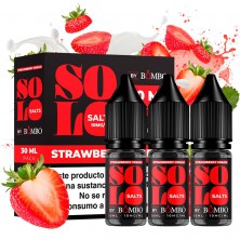 Strawberry Cream 10ml 10mg/20mg (Pack 3) - Solo Salts by Bombo